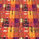 Fire Patchwork Patterned Fabric
