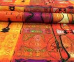 Fire Patchwork Patterned Fabric - Image 6
