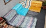 Blue Floor Pillows Large For Living Room, Mahjong Couch - Image 5