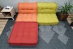 Floor Seating Cushions With Back Support, Orange Low Sofa - Image 9