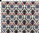 Flower Motif Tile Pattern Curtain Fabric - Image 3
