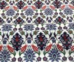 Flower Motif Tile Pattern Curtain Fabric - Image 6