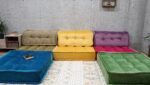 Foldable Bed Floor Couch Set, Modular Big Cushions