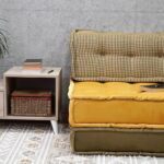 Velvet Mustard Yellow Mid Century Modern Sofa