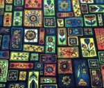 Framed Patchwork Ethnic Patterned Fabric