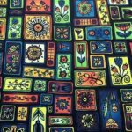 Framed Patchwork Ethnic Patterned Fabric