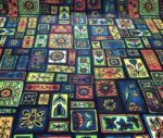 Framed Patchwork Ethnic Patterned Fabric - Image 4
