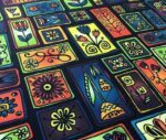 Framed Patchwork Ethnic Patterned Fabric - Image 5