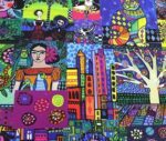 Frida-1 Patterned Curtain and Sofa Fabric