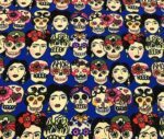 Frida Skull Pop Art Patterned Fabric - Image 3