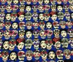 Frida Skull Pop Art Patterned Fabric