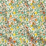 Fruit Tree Patterned Sofa and Curtain Fabric