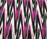 Fuchsia Black Zigzag Pattern Ikat Fabric - Image 3