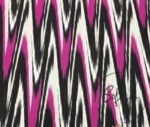 Fuchsia Black Zigzag Pattern Ikat Fabric - Image 8