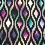 Fuchsia Blue Baklava Ikat Fabric