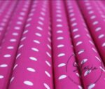 Fuchsia Fabric with White Polka Dots - Image 6