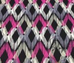 Fuchsia Gray Baklava Ikat Fabric - Image 3
