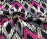 Fuchsia Gray Baklava Ikat Fabric - Image 5