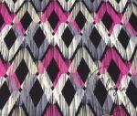 Fuchsia Gray Baklava Ikat Fabric - Image 8