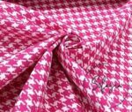 Fuchsia Houndstooth Fabric - Image 8