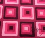 Fuchsia Pink Geometric Vintage Patterned Fabric - Image 3
