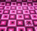 Fuchsia Pink Geometric Vintage Patterned Fabric - Image 4