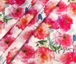 Fuchsia Soft Floral Sofa and Curtain Fabric - Image 3