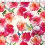 Fuchsia Soft Floral Sofa and Curtain Fabric
