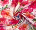 Fuchsia Soft Floral Sofa and Curtain Fabric - Image 4