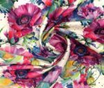 Fuchsia Summer Flowers Patterned Fabric - Image 4