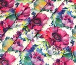 Fuchsia Summer Flowers Patterned Fabric - Image 5