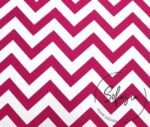 Fuchsia White Zigzag Patterned Curtain and Sofa Fabric
