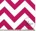Fuchsia White Zigzag Patterned Curtain and Sofa Fabric - Image 4
