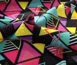 Geometric Colorful Triangles Pattern Fabric - Image 6
