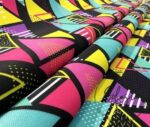 Geometric Colorful Triangles Pattern Fabric - Image 9