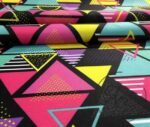 Geometric Colorful Triangles Pattern Fabric - Image 10
