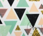 Geometric Golden Triangles Pattern Fabric - Image 3