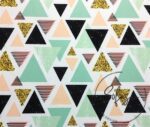 Geometric Golden Triangles Pattern Fabric