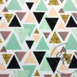 Geometric Golden Triangles Pattern Fabric