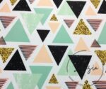 Geometric Golden Triangles Pattern Fabric - Image 4