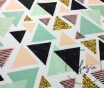 Geometric Golden Triangles Pattern Fabric - Image 5
