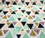 Geometric Golden Triangles Pattern Fabric - Image 6