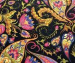 Gold Color Paisley Patterned Fabric - Image 3