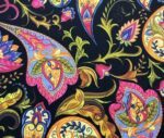 Gold Color Paisley Patterned Fabric - Image 4