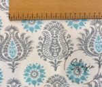 Gray Damask Patterned Background Curtain Fabric - Image 3