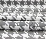Gray Large Houndstooth Pattern Fabric - Image 6