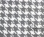 Gray Large Houndstooth Pattern Fabric - Image 8