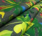 Gray Linen Camel Base Patterned Fabric - Image 9
