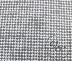 Gray Small Houndstooth Patterned Fabric