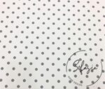Gray Small Polka Dot Fabric on White Background